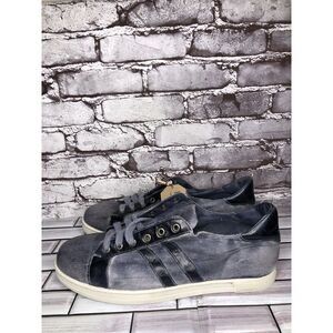 Bed Stu Workshop Blue Gray Denim Distressed Lace Casual Sneakers Men 13M US/46EU